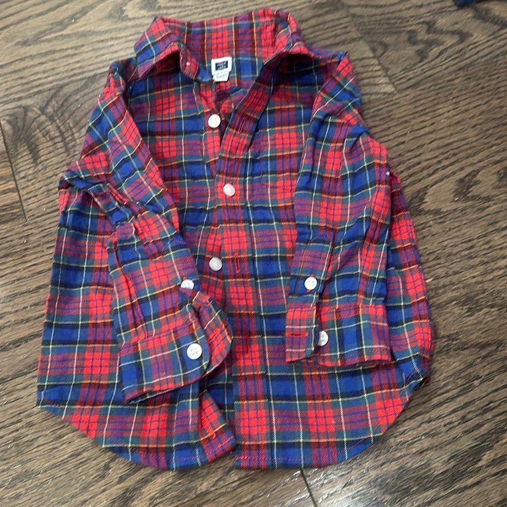 Janie and Jack boys plaid shirt. Size 18-24 months